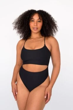 Madison One Piece - Black -Coastal Tropic SKATIE BlackRe stockCURVE 36