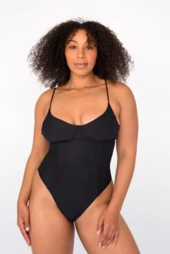 Rachel One Piece - Black -Coastal Tropic SKATIE BlackRe stockCURVE 51