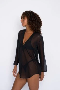 Lily Tunic Chiffon - Black 12 Lily Tunic Chiffon - Black -Coastal Tropic SKATIE Blackrestock 42