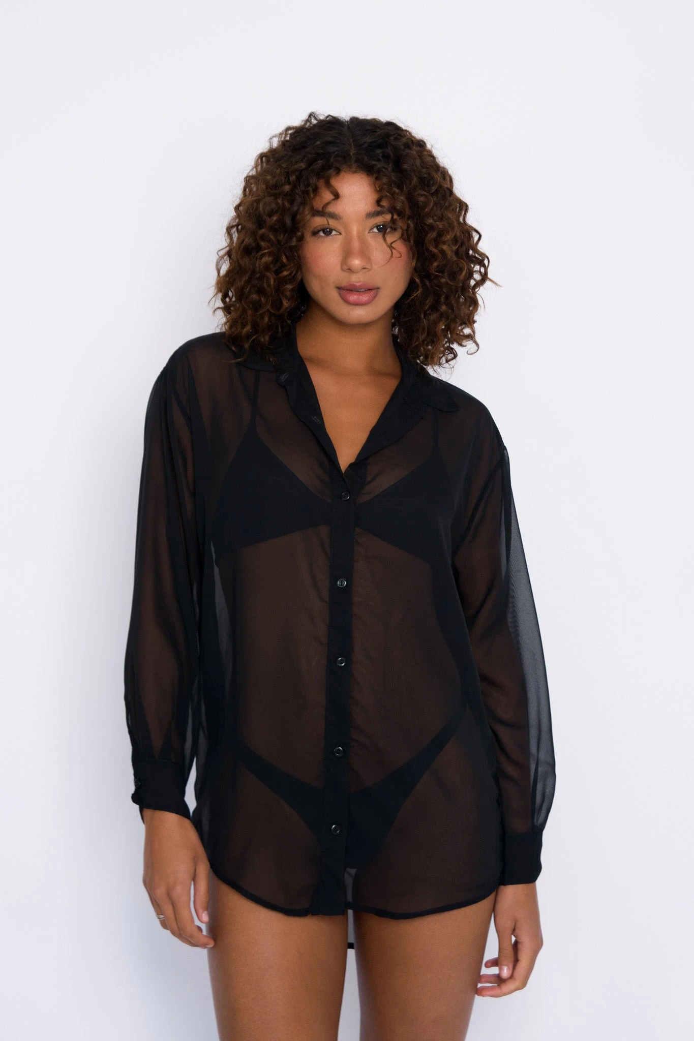 Lily Tunic Chiffon - Black 7 Lily Tunic Chiffon - Black - Image 5