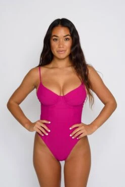 Rachel One Piece - Fuchsia -Coastal Tropic SKATIE Fuschia pp Edit